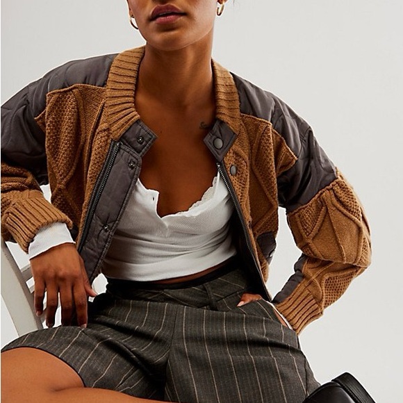 Free People Jackets & Blazers - Free People Quilted Bomber Jacket